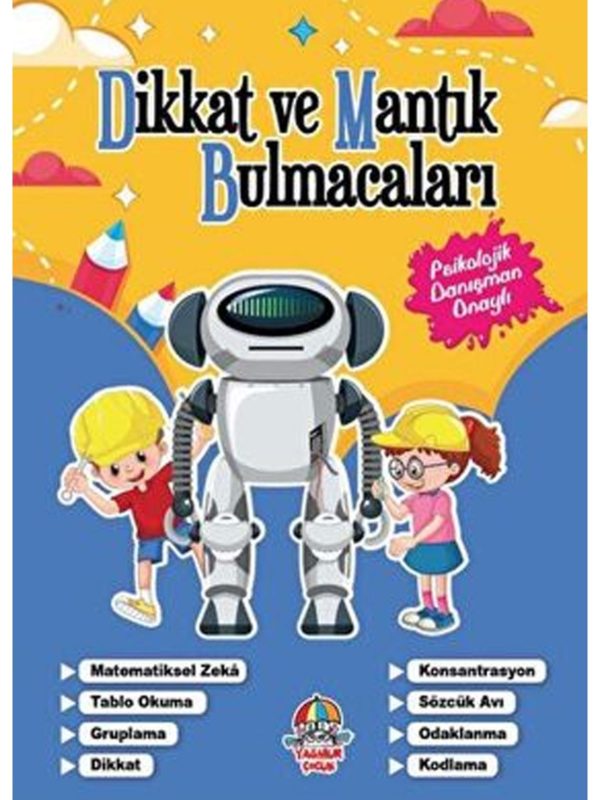 Dikkat Ve Mantık Bulmacaları Lacivert Kitap