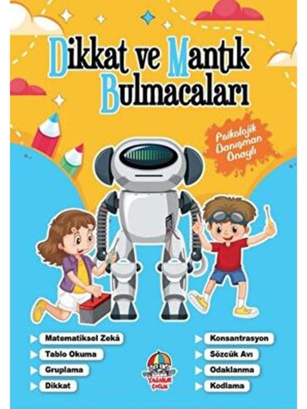 Dikkat Ve Mantık Bulmacaları Mavi Kitap