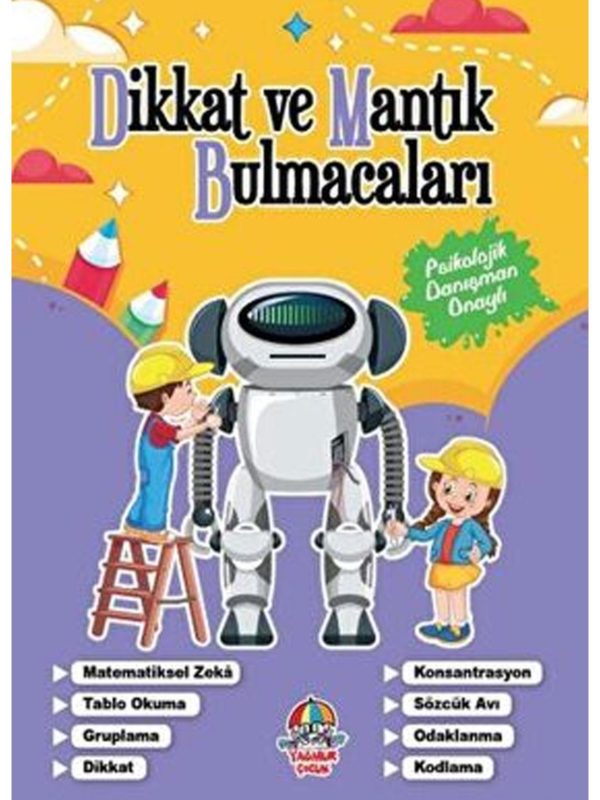 Dikkat Ve Mantık Bulmacaları Mor Kitap