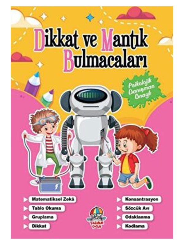 Dikkat Ve Mantık Bulmacaları Pembe Kitap